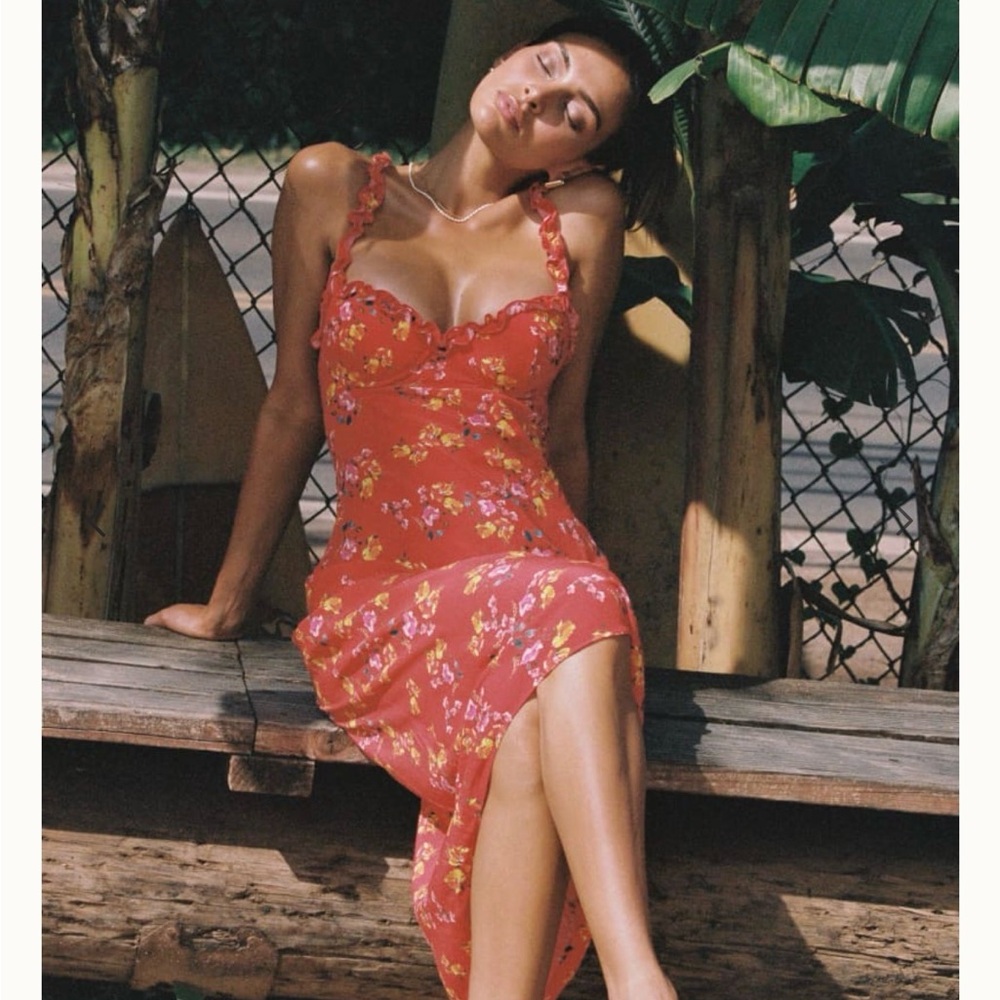 Rumored Red Floral Dress